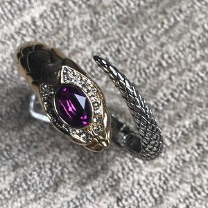 Roberto Cavalli hinged snake bracelet